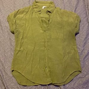 Used Large Olive Green Blouse
